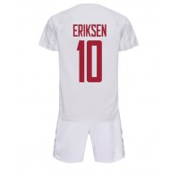 Denmark Christian Eriksen #10 Replica Away Minikit World Cup 2022 Short Sleeve (+ pants)